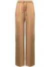 Herno Relaxed-fit Pants With Elasticized Waistband And Drawstring In Brown