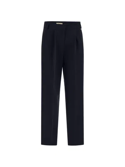 Herno Crepe Twill Trousers In Blau