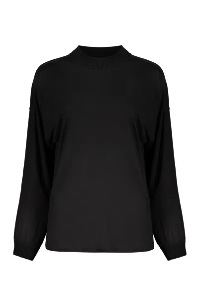Herno Crew-neck Blouse In Black