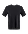 Herno Navy Blue Solid T-shirt In Black