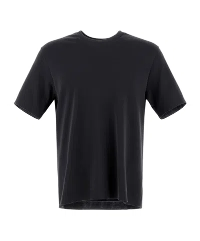 Herno Crewneck Short-sleeved T-shirt In Black