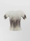 Herno Crew Neck Cotton T-shirt With Textured Fabric