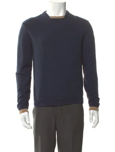 Pre-owned Herno Crew Neck Long Sleeve Sweatshirt In Blue