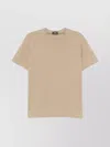 Herno Crew Neck Plain Design Short Sleeves T-shirt In Brown