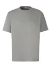 Herno Crew-neck Short-sleeve T-shirt In Gray