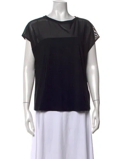 Pre-owned Herno Crew Neck Short Sleeve Top In Black