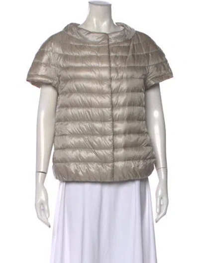 Pre-owned Herno Crew Neck Short Sleeve Top In Neutral