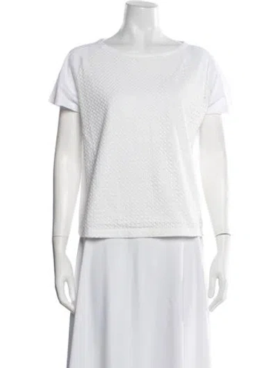 Pre-owned Herno Crew Neck Short Sleeve Top In White