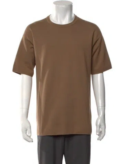 Pre-owned Herno Crew Neck Short Sleeve T-shirt In Brown