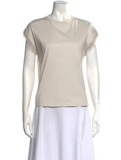 Pre-owned Herno Crew Neck Short Sleeve T-shirt In Neutral