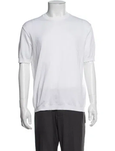 Pre-owned Herno Crew Neck Short Sleeve T-shirt In White