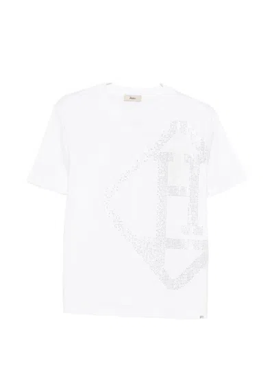 Herno Crew Neck Short-sleeve T-shirt In White