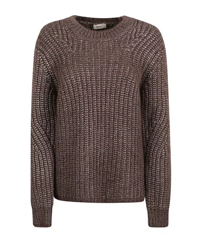 Herno Crew Neck Sweater In Brown