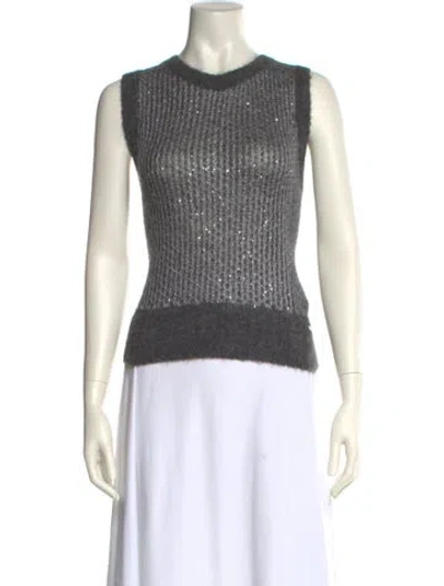 Pre-owned Herno Crew Neck Sweater In Gray