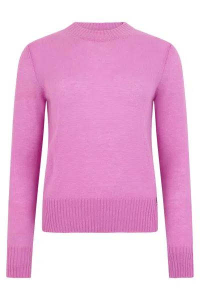 Herno Crew Neck Sweater In Pure Cashmere In Pink