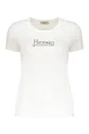 Herno White Interlock Jersey Logo T-shirt In White