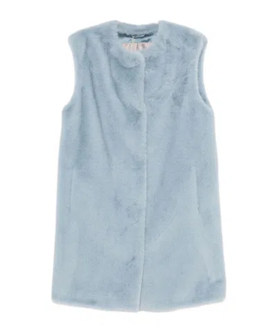 Herno Crew Neck Vest In Blue