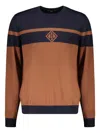 Herno Virgin Wool Crew-neck Pullover In Brown