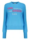 Herno Crew-neck Wool Sweater In Blue