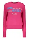 Herno Crew-neck Wool Sweater In Pink