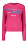 Herno Crew-neck Wool Sweater In Fuchsia
