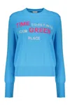 Herno Crew-neck Wool Sweater In Light Blue