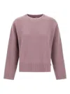 Herno Crew-neck Wool Sweater In Purple