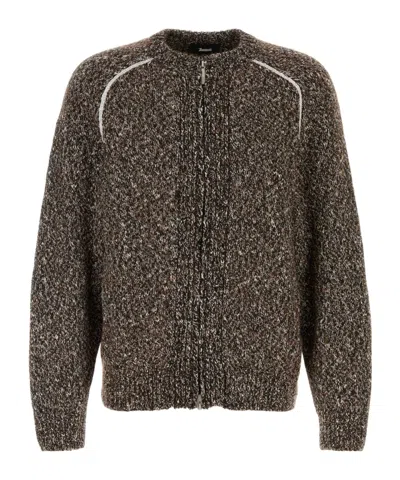 Herno Crew-neck Knit Sweater In Gray