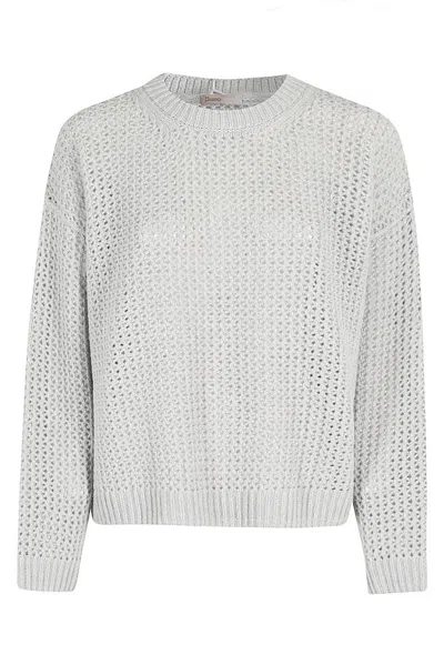 Herno Open-knit Jumper In Grey