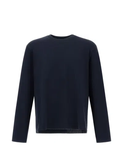Herno Crew-neck Long Sleeve T-shirt In Blue