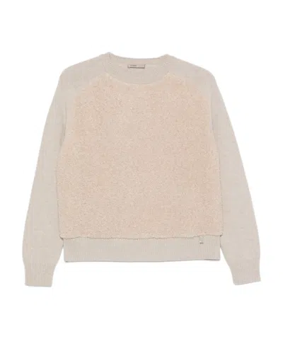 Herno Crew-neck Long-sleeve Sweater In Brown
