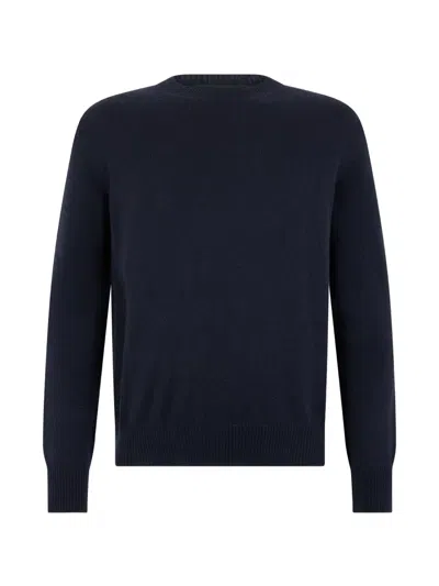Herno Crew-neck Long-sleeve Sweater In Blue