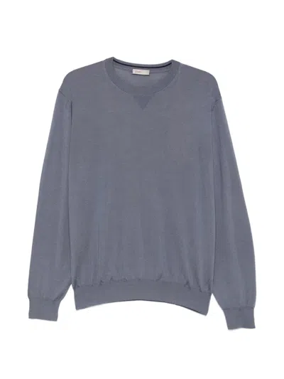 Herno Crew-neck Long-sleeve Sweater In Gray