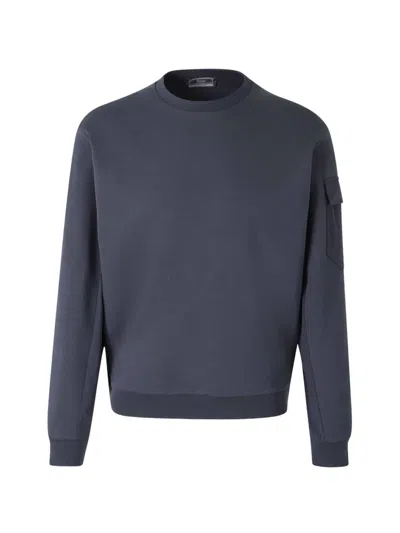 Herno Crew-neck Sweater In Blue