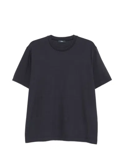 Herno Crew-neck T-shirt In Blue