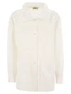 Herno Crochet-effect Shirt-cut Jacket In Neutral