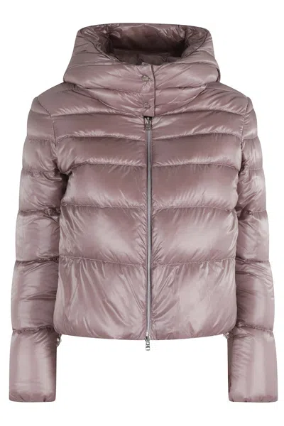 HERNO CROPPED BOMBER JACKET