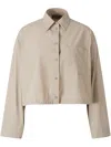 Herno Cropped Button-up Shirt In Neutrals