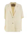 Herno Double Wool Cape With Lapel Collar In Brown