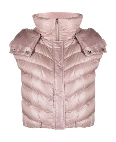 HERNO HERNO GLOSSY FINISH CROPPED DOWN GILET