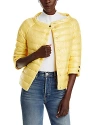 Herno Cropped Down Puffer Jacket In Giallo Limone