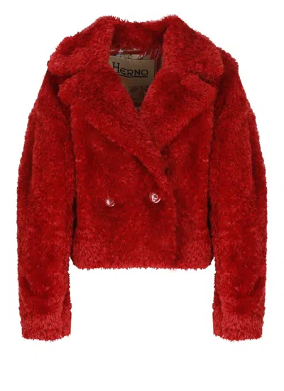 HERNO CROPPED FUR JACKET
