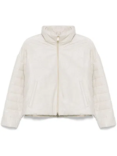 Herno Cropped Jacket In Beige