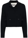 Herno Press-stud Cropped Jacket In Black