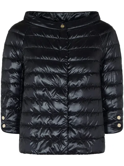 Herno Cropped Padded Jacket In Black