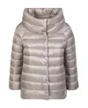 Herno Cropped Padded Jacket In Neutral