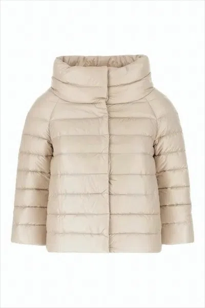 HERNO CROPPED PADDED JACKET WITH BOXY SILHOUETTE