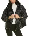 Herno Cropped Puffer Down Jacket In Black