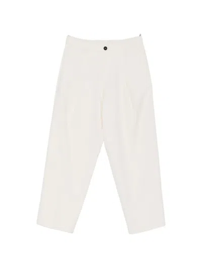 Herno Cropped Trousers In White