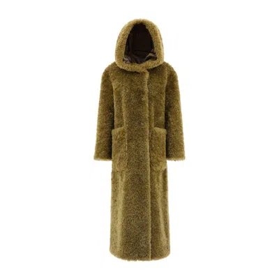 HERNO CURLY FAUX FUR COAT